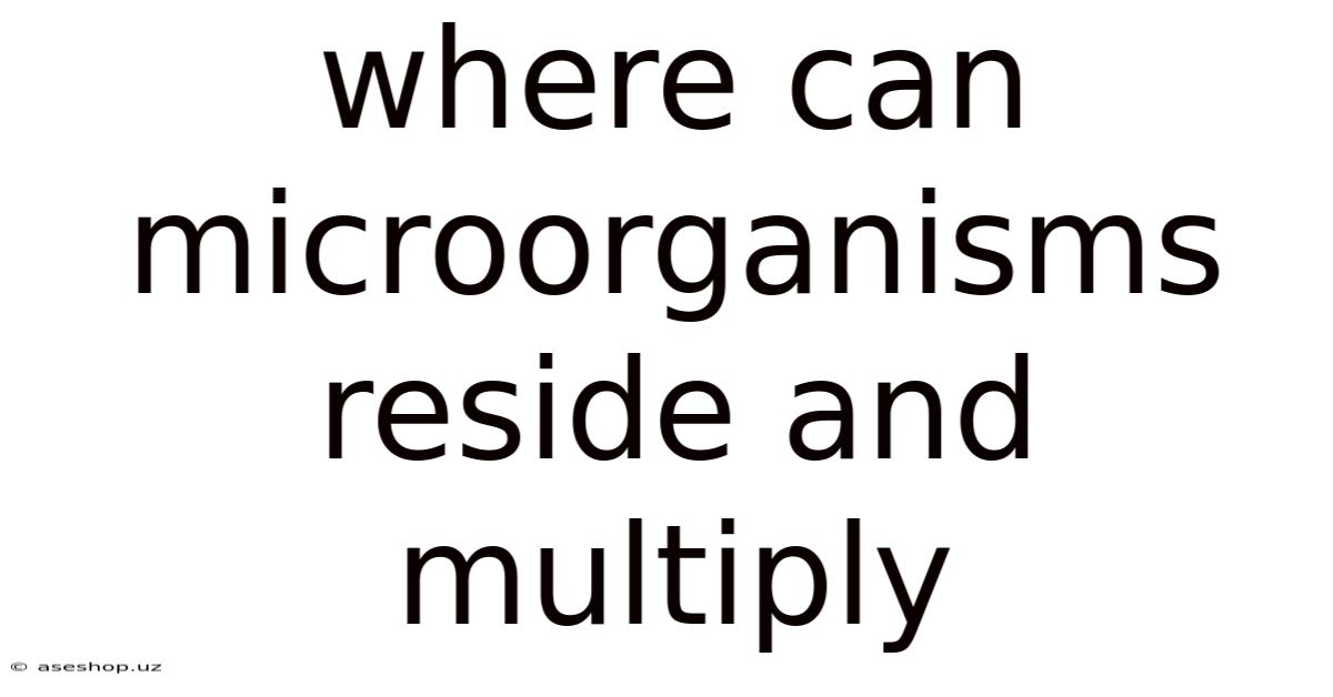 Where Can Microorganisms Reside And Multiply