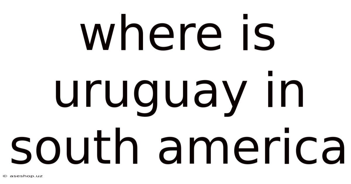 Where Is Uruguay In South America