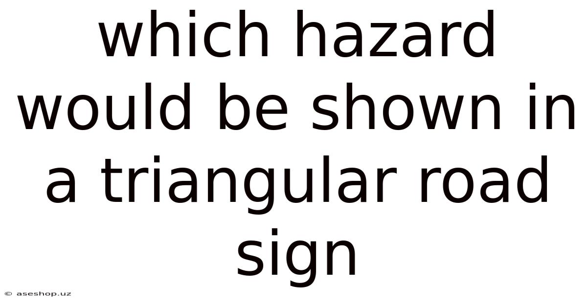 Which Hazard Would Be Shown In A Triangular Road Sign