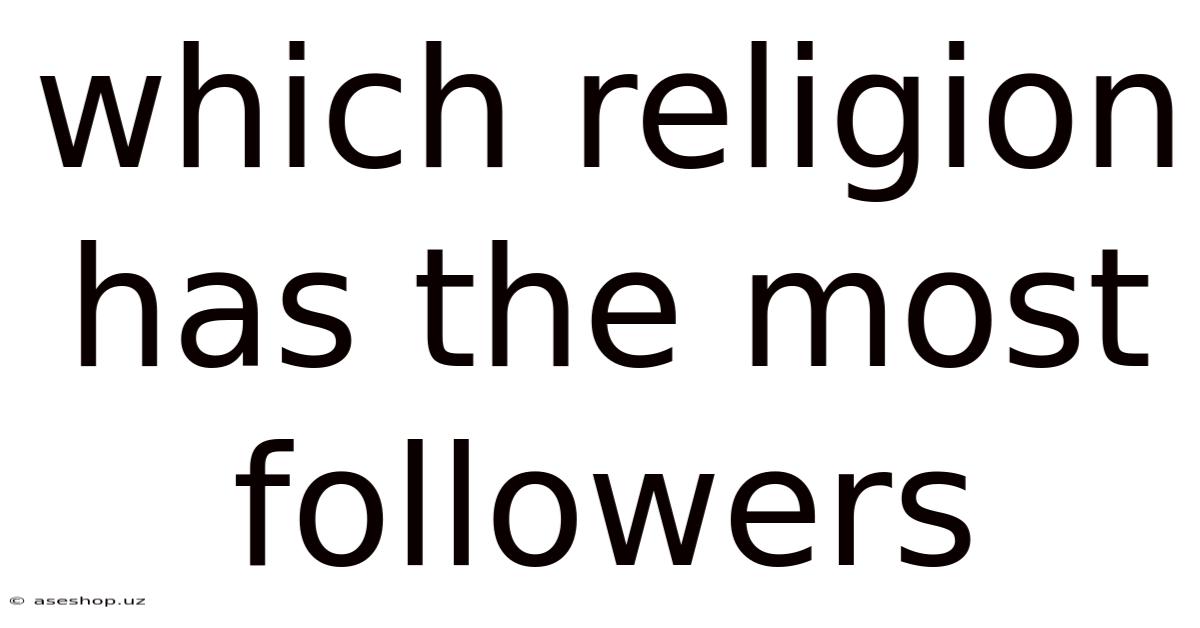 Which Religion Has The Most Followers