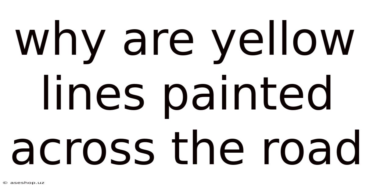 Why Are Yellow Lines Painted Across The Road
